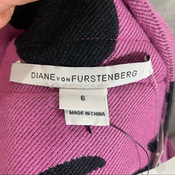 Diane Von Furstenberg Addie paisley pink mini skirt size 6 - Picture 5 of 9